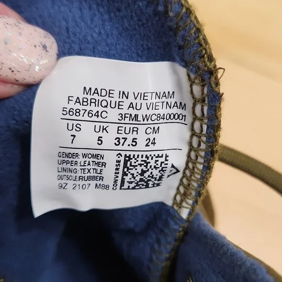 Converse Chuck Taylor All Star Boots Gore-Tex Lugged Waterproof Leather Moss 7 - Picture 7 of 16